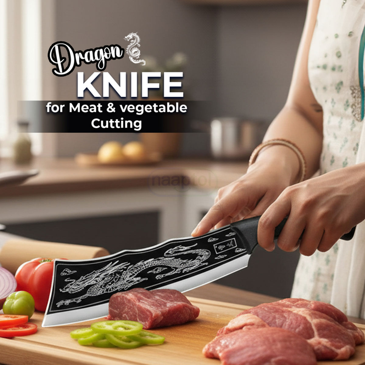Dragon Knife For Meat and Vegetable Cutting CK3