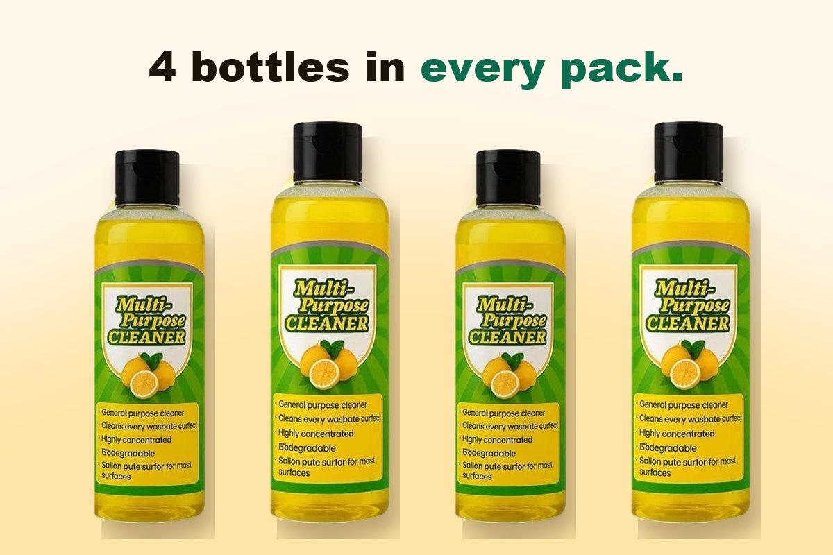Four bottles arrive in every pack.