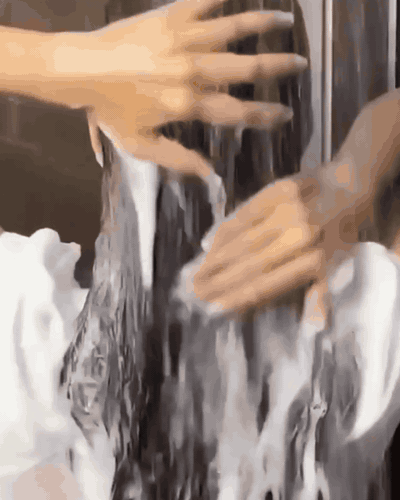 Rinsed off with plain water